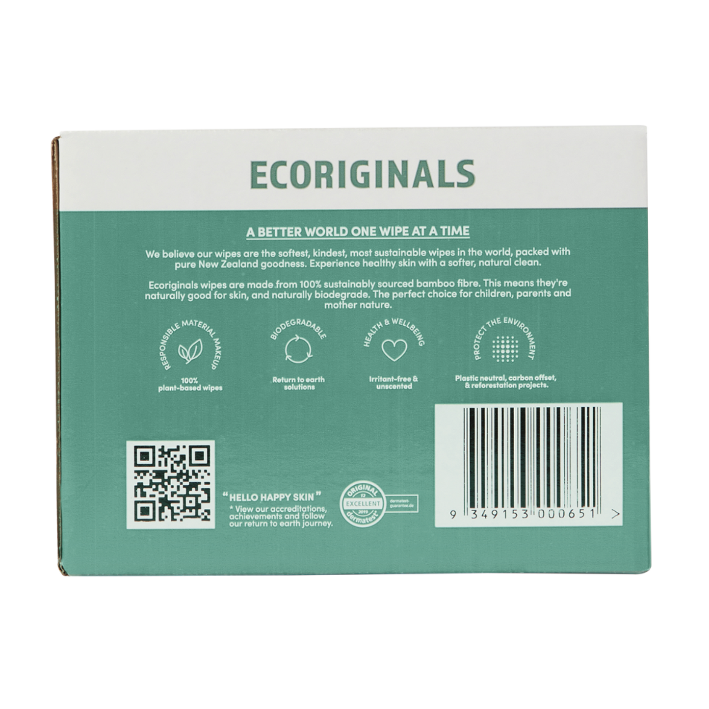 Ecoriginals Plant Based Purified NZ Water Wipes