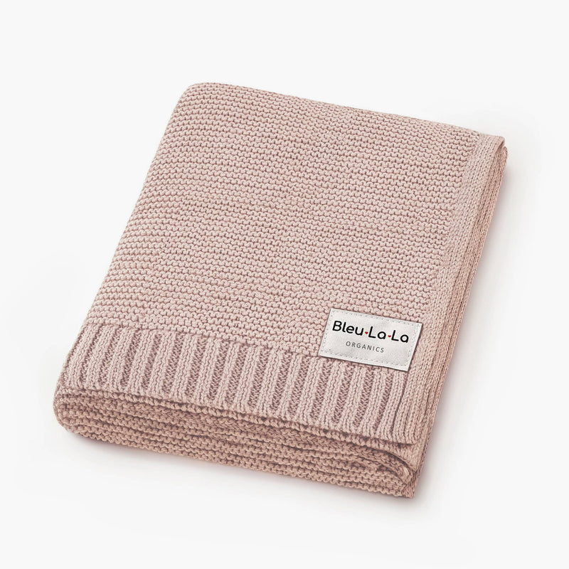 Bleu La La — Heritage Knit 100% Organic Cotton Swaddle Baby Blanket