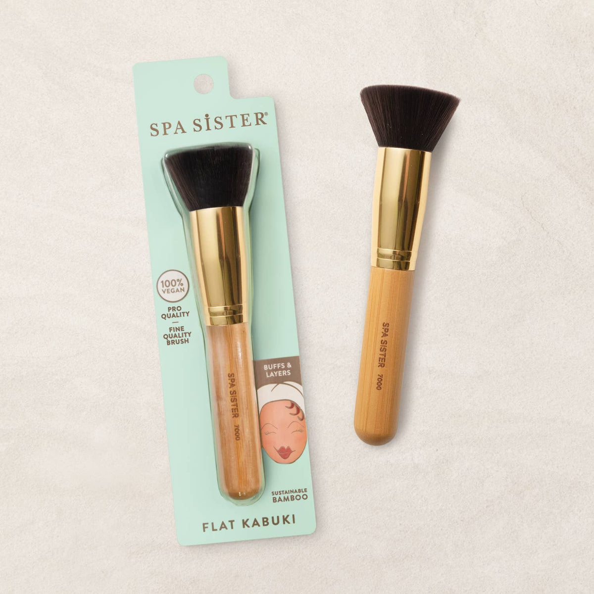 Bath Accessories Company — Large Flat Top Kabuki Brush - Vegan