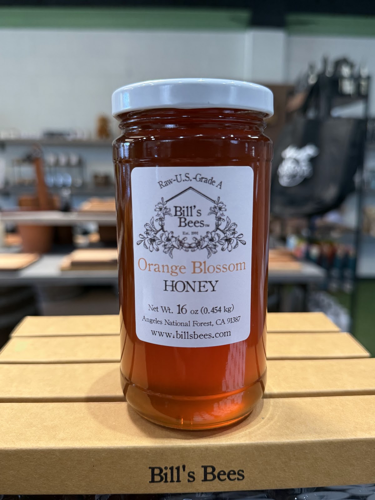 Bill's Bees Raw Orange Blossom Honey, 16 oz jar