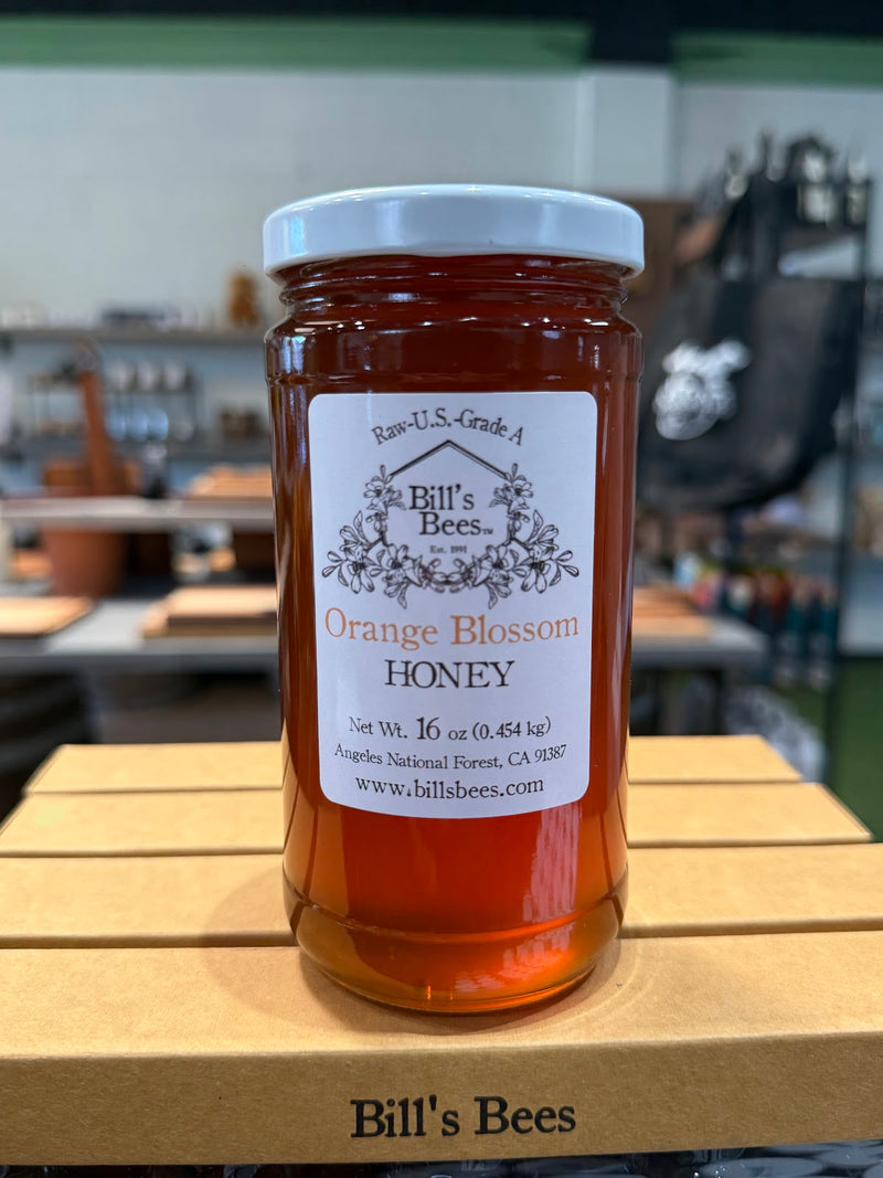 Bill's Bees Raw Orange Blossom Honey, 16 oz jar
