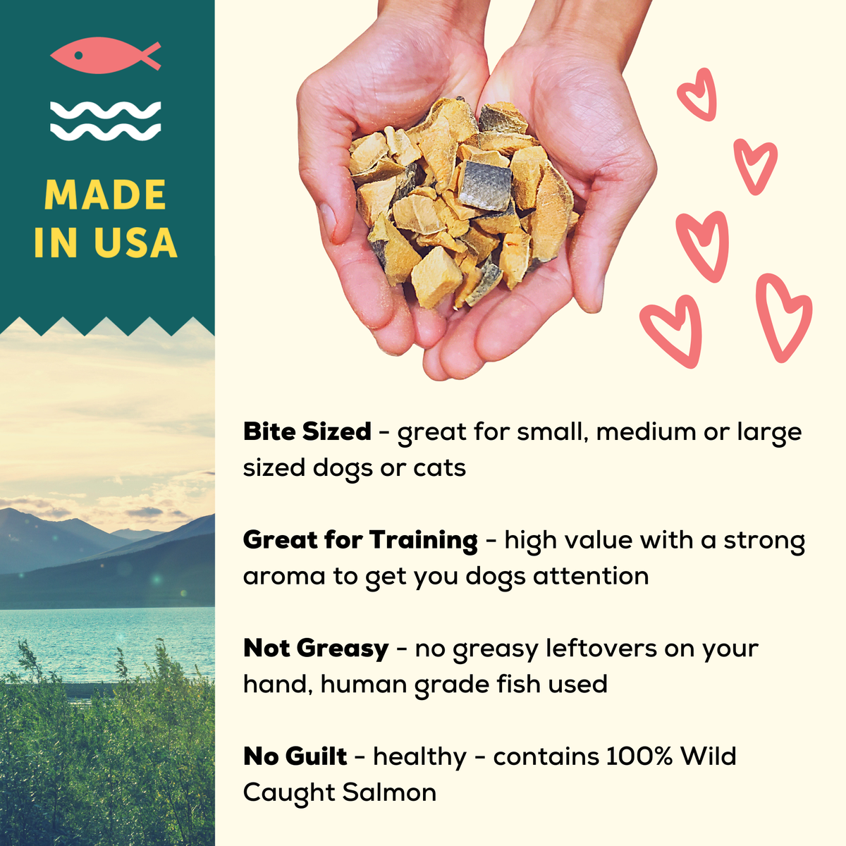 A Better Treat — Freeze Dried Wild Caught Salmon Dog and Cat Treats