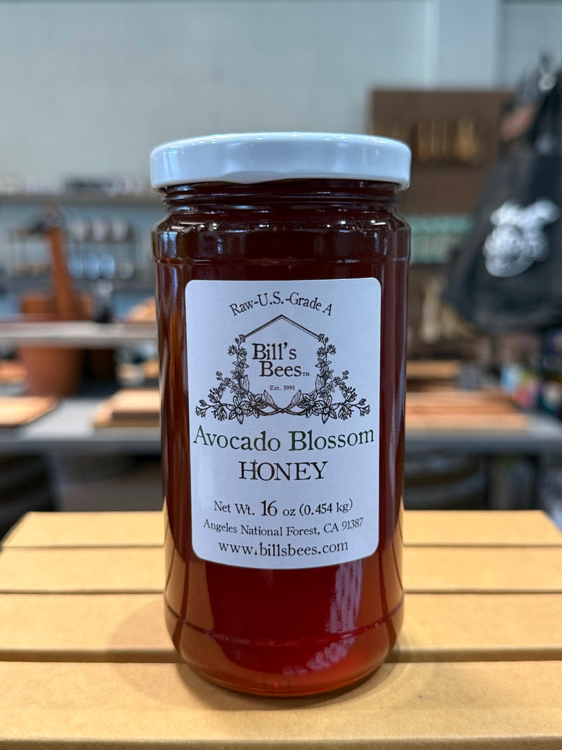 Bill's Bees Raw Avocado Blossom Honey, 16 oz jar