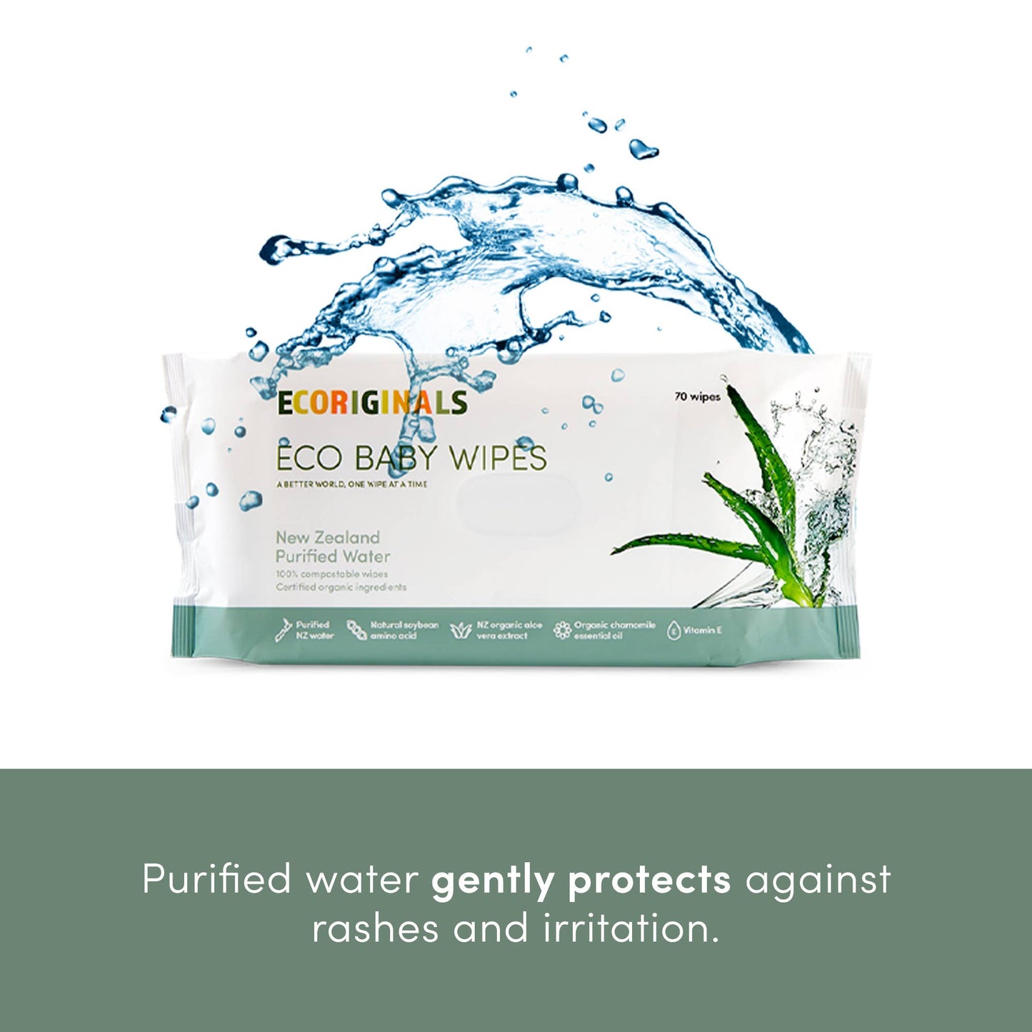 Ecoriginals Plant Based Purified NZ Water Wipes