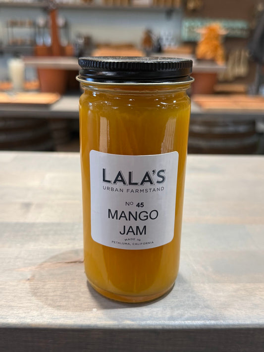 Lala's Mango Jam in an 8 oz jar