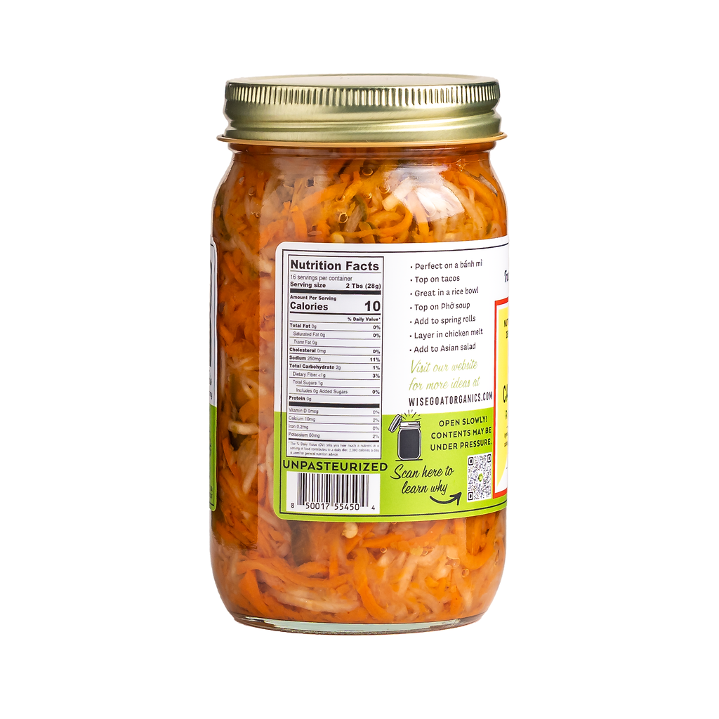 Wise Goat Organics — Spicy Carrot Daikon Relish - Raw & Organic