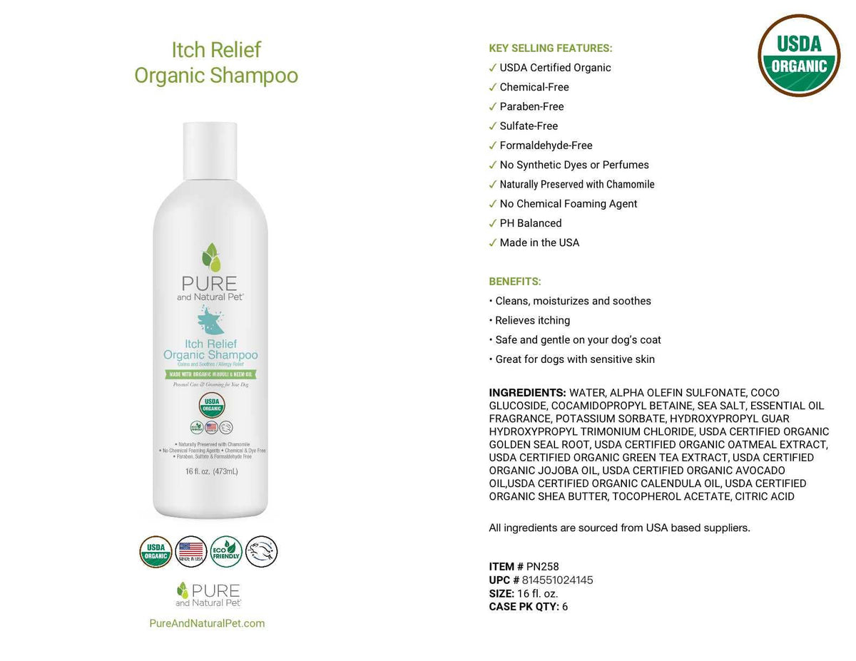 Pure and Natural Pet — Itch Relief Organic Shampoo for Dogs