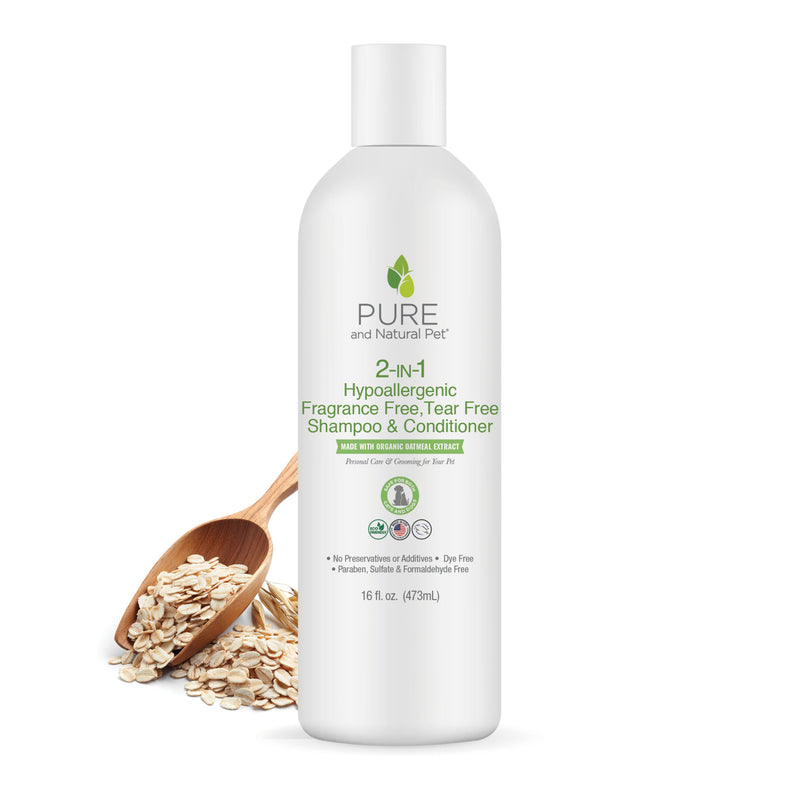 Pure and Natural Pet — 2-in-1 Hypoallergenic Fragrance+Tear Free Shampoo/Conditionr