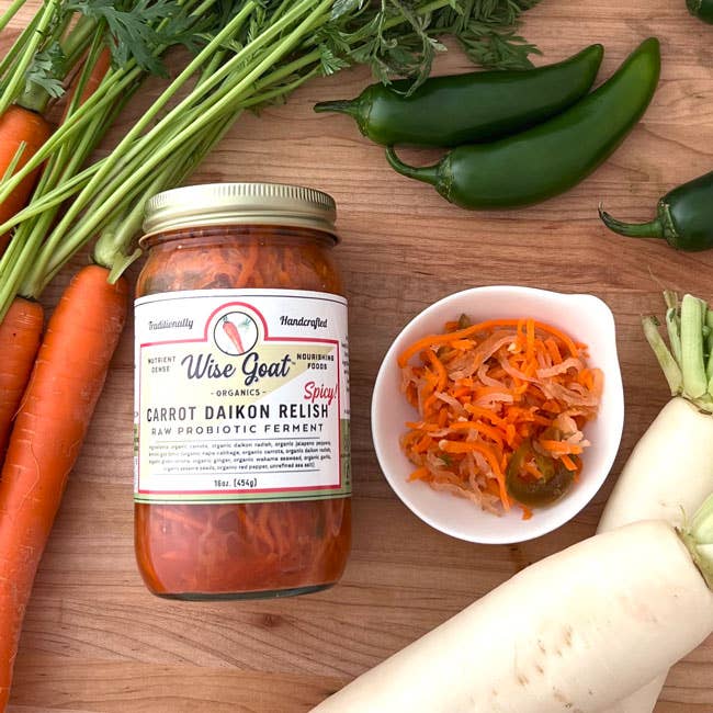 Wise Goat Organics — Spicy Carrot Daikon Relish - Raw & Organic