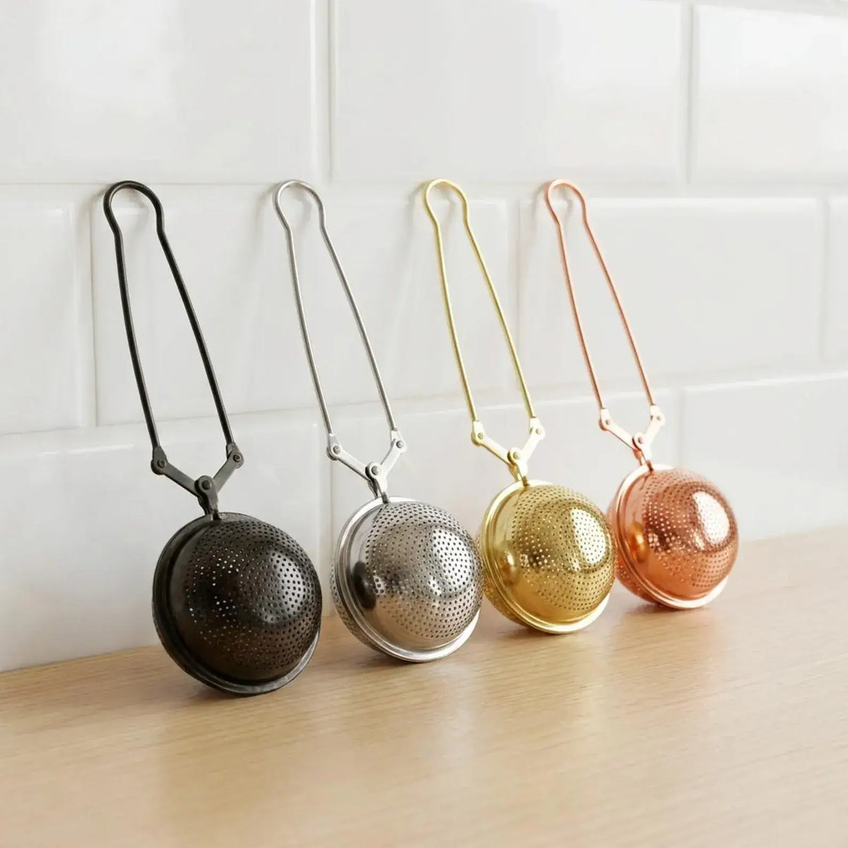 Bamboo Switch — Stainless Steel Tea Strainer