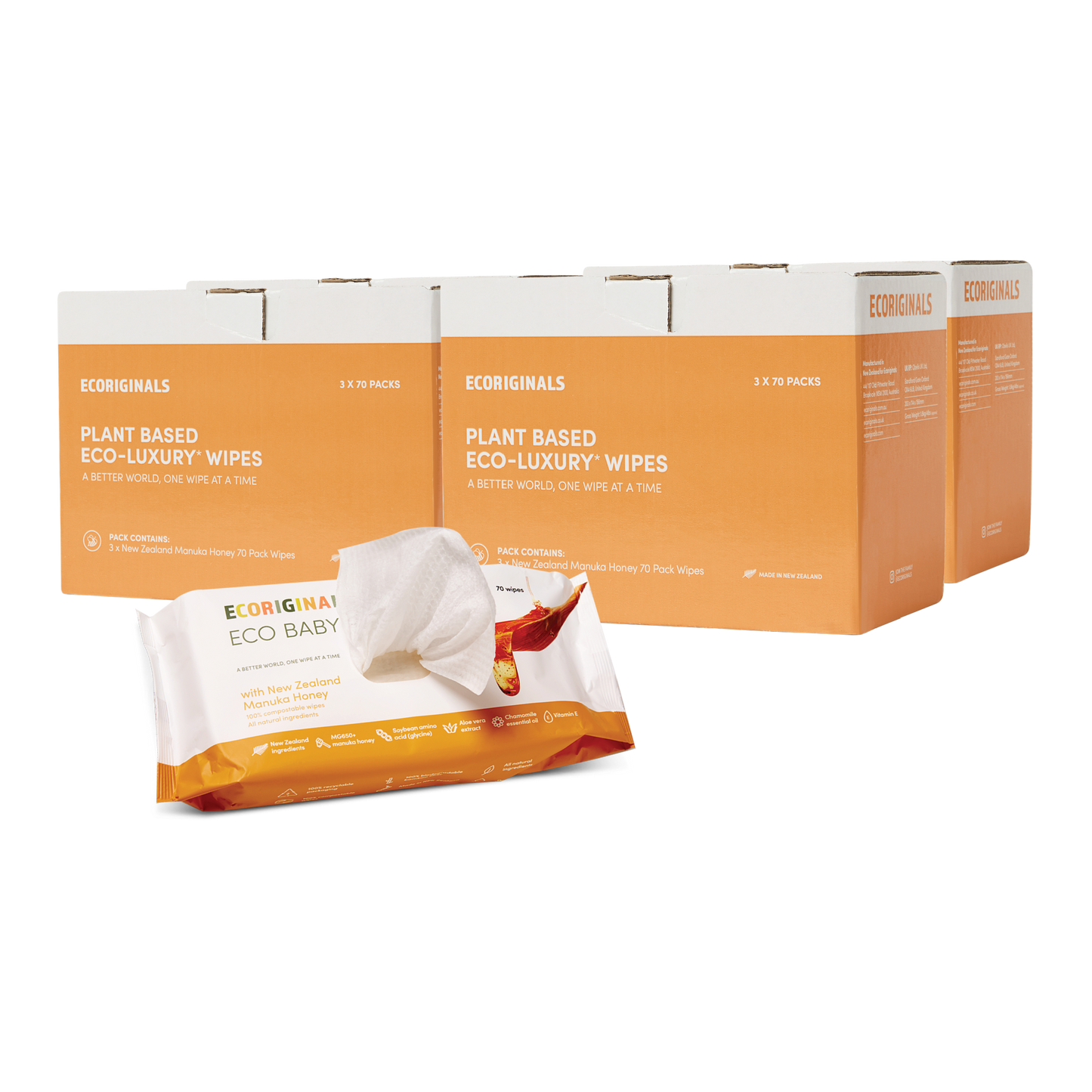 Ecoriginals Plant Based Manuka Honey Wipes