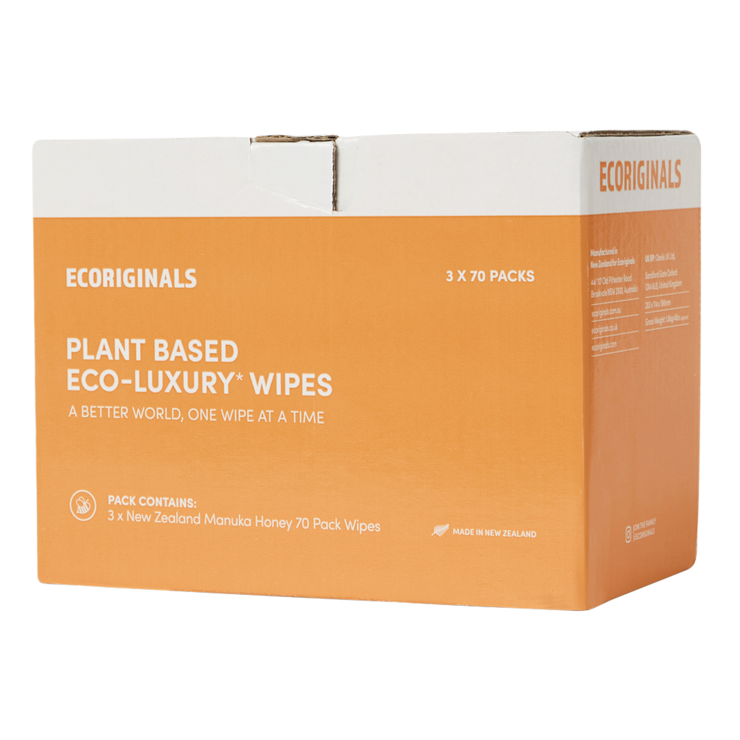 Ecoriginals Plant Based Manuka Honey Wipes