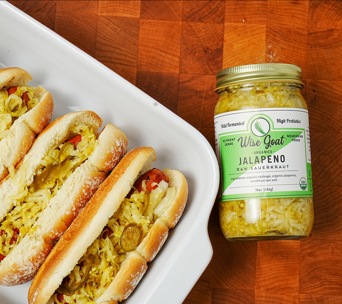 Wise Goat Organics — Jalapeno Kraut - Raw & Organic