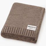 Bleu La La — Heritage Knit 100% Organic Cotton Swaddle Baby Blanket