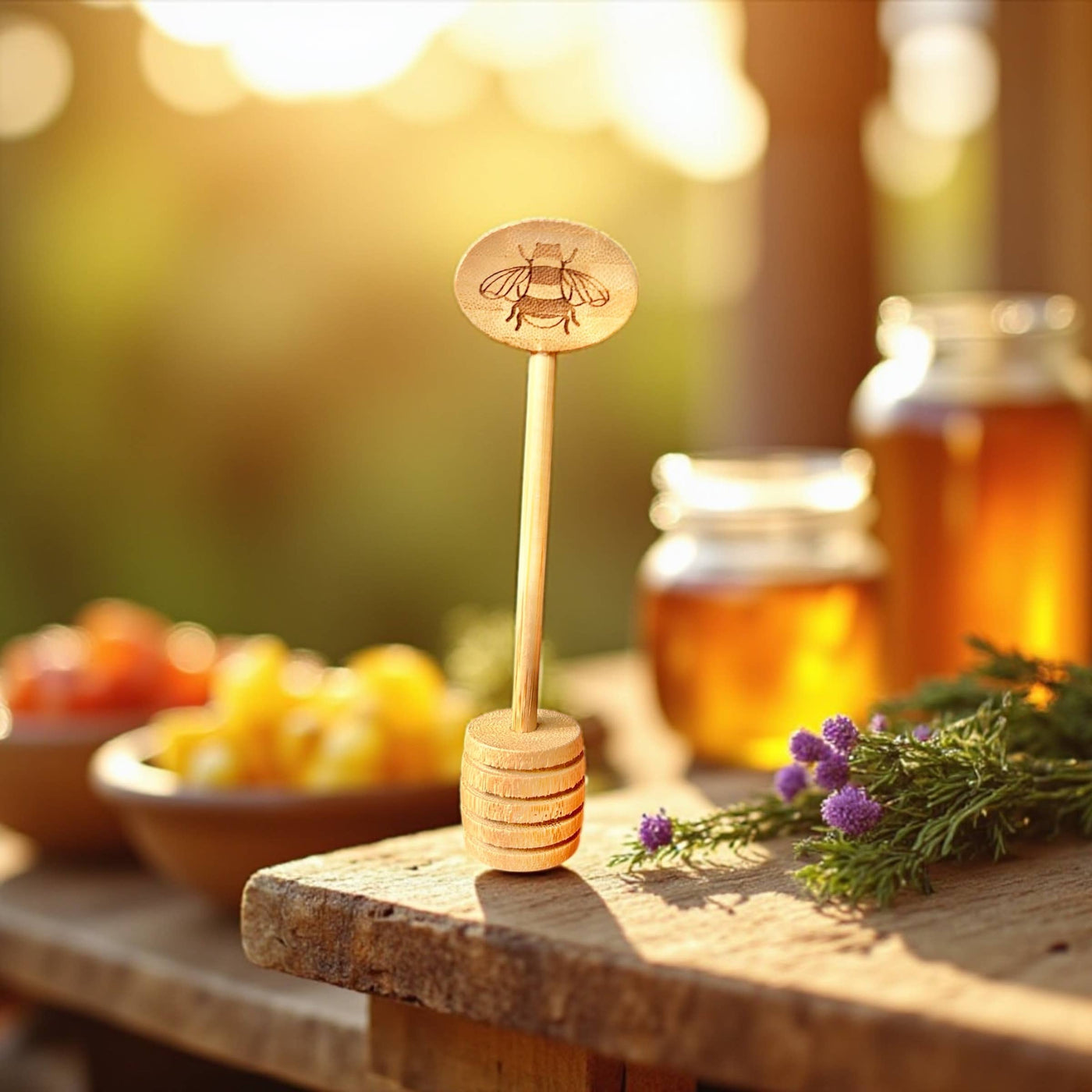 Bamboo Honey Dipper | NEW Design