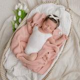 Bleu La La — Heritage Knit 100% Organic Cotton Swaddle Baby Blanket