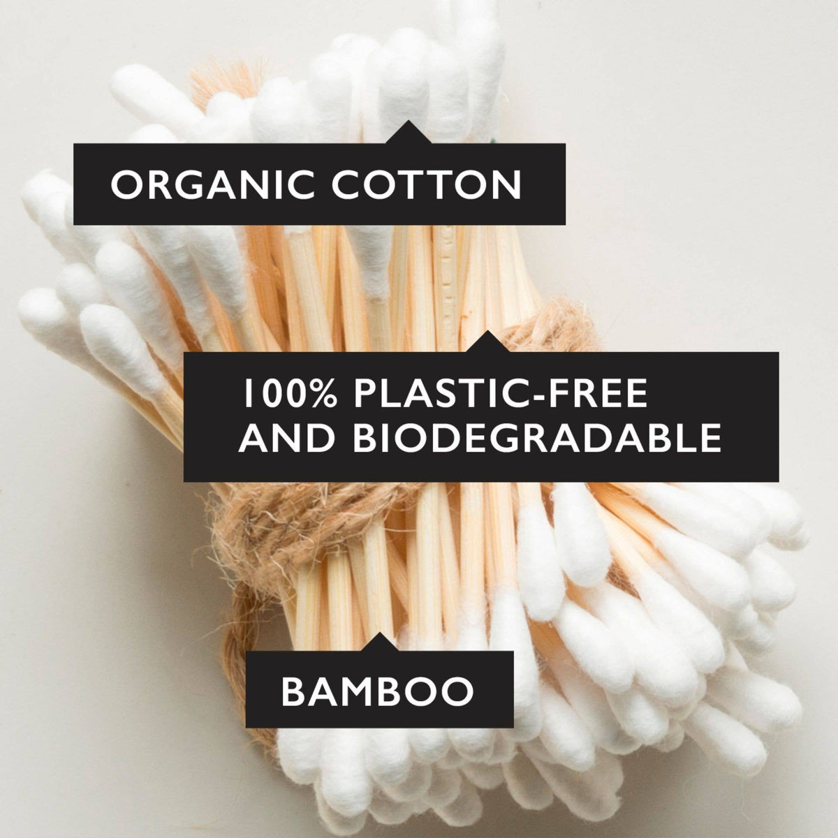 UpCircle USA — 200 Bamboo + Organic Cotton Buds - Plastic Free Bathroom