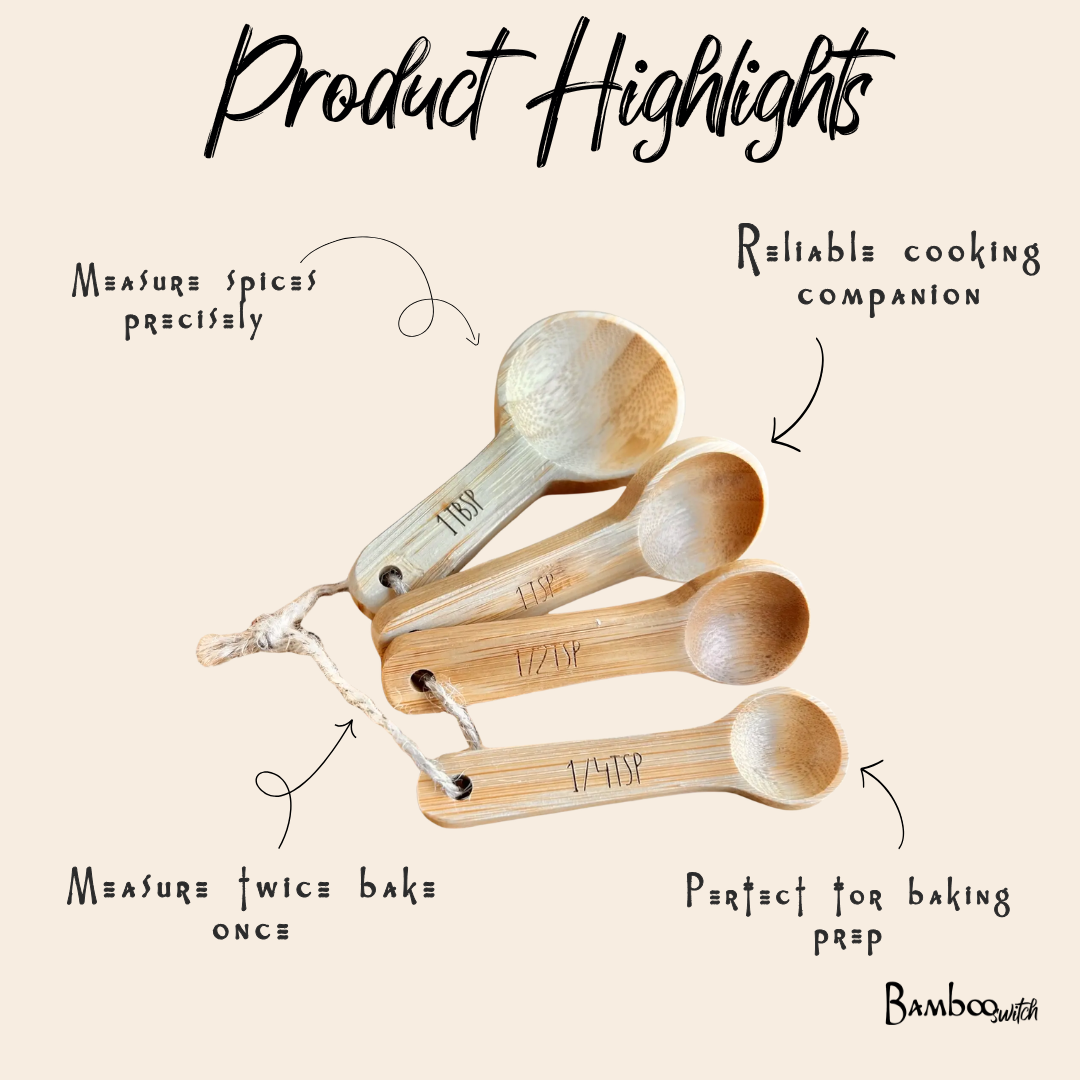Bamboo Switch — Bamboo Teaspoon Measuring Set