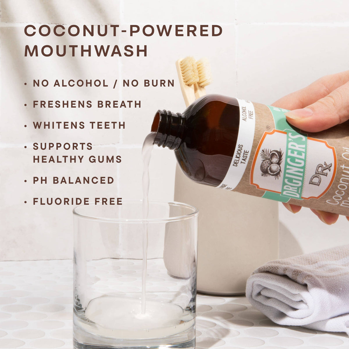 Dr. Ginger's — Coconut Powered™ Oil Pulling Mouthwash | Alcohol-Free
