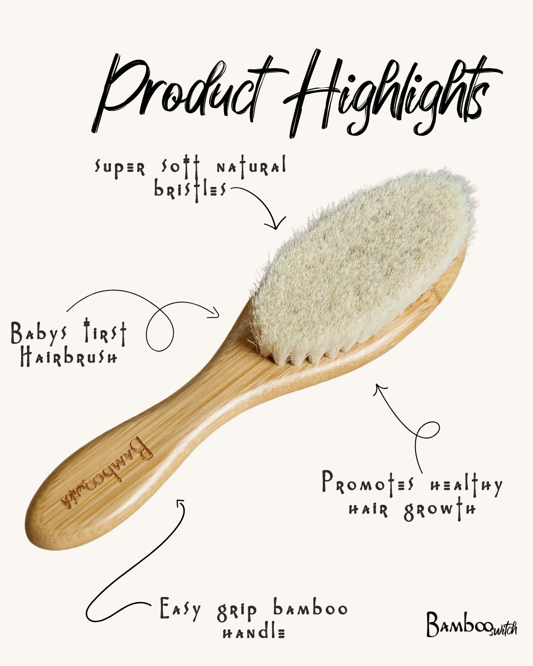 Bamboo Switch — Bamboo Baby Hairbrush