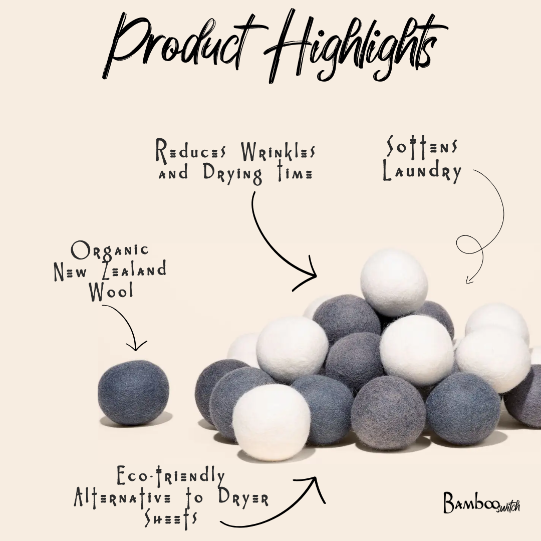 Bamboo Switch — Bulk New Zealand Wool Dryer Balls