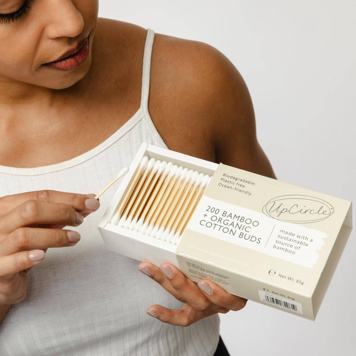 UpCircle USA — 200 Bamboo + Organic Cotton Buds - Plastic Free Bathroom