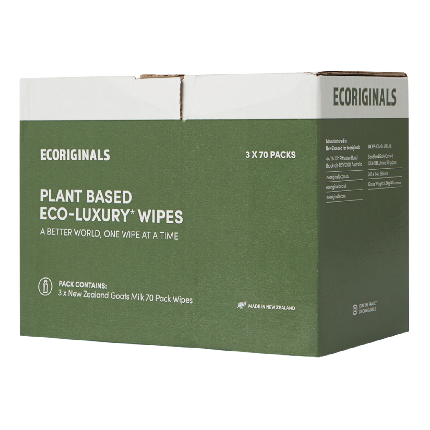 Ecoriginals Plant Based Goat Milk Wipes