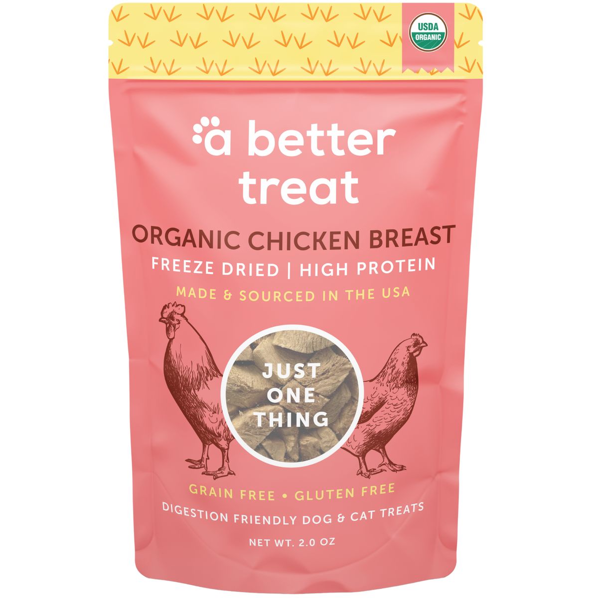 A Better Treat — Organic Freeze Dried Chicken Breast Dog and Cat Treats