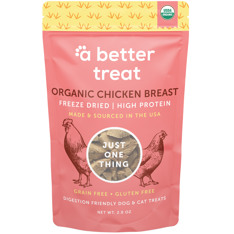 A Better Treat — Organic Freeze Dried Chicken Breast Dog and Cat Treats