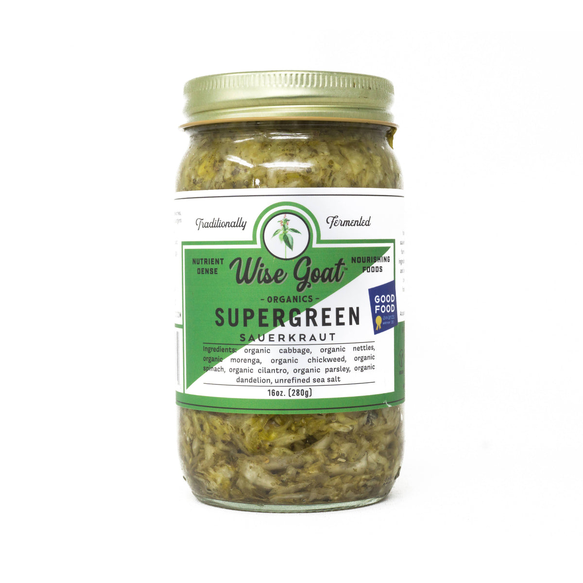 Wise Goat Organics — Supergreen Kraut - Raw & Organic