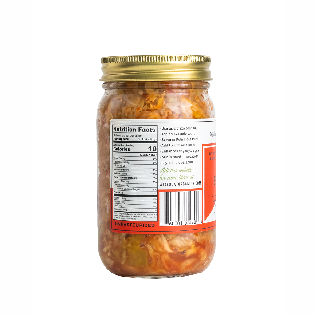 Wise Goat Organics — Spicy Garlic Kraut - Raw & Organic