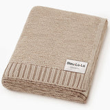 Bleu La La — Heritage Knit 100% Organic Cotton Swaddle Baby Blanket