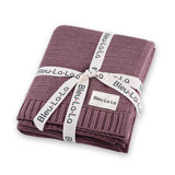Bleu La La — Heritage Knit 100% Organic Cotton Swaddle Baby Blanket