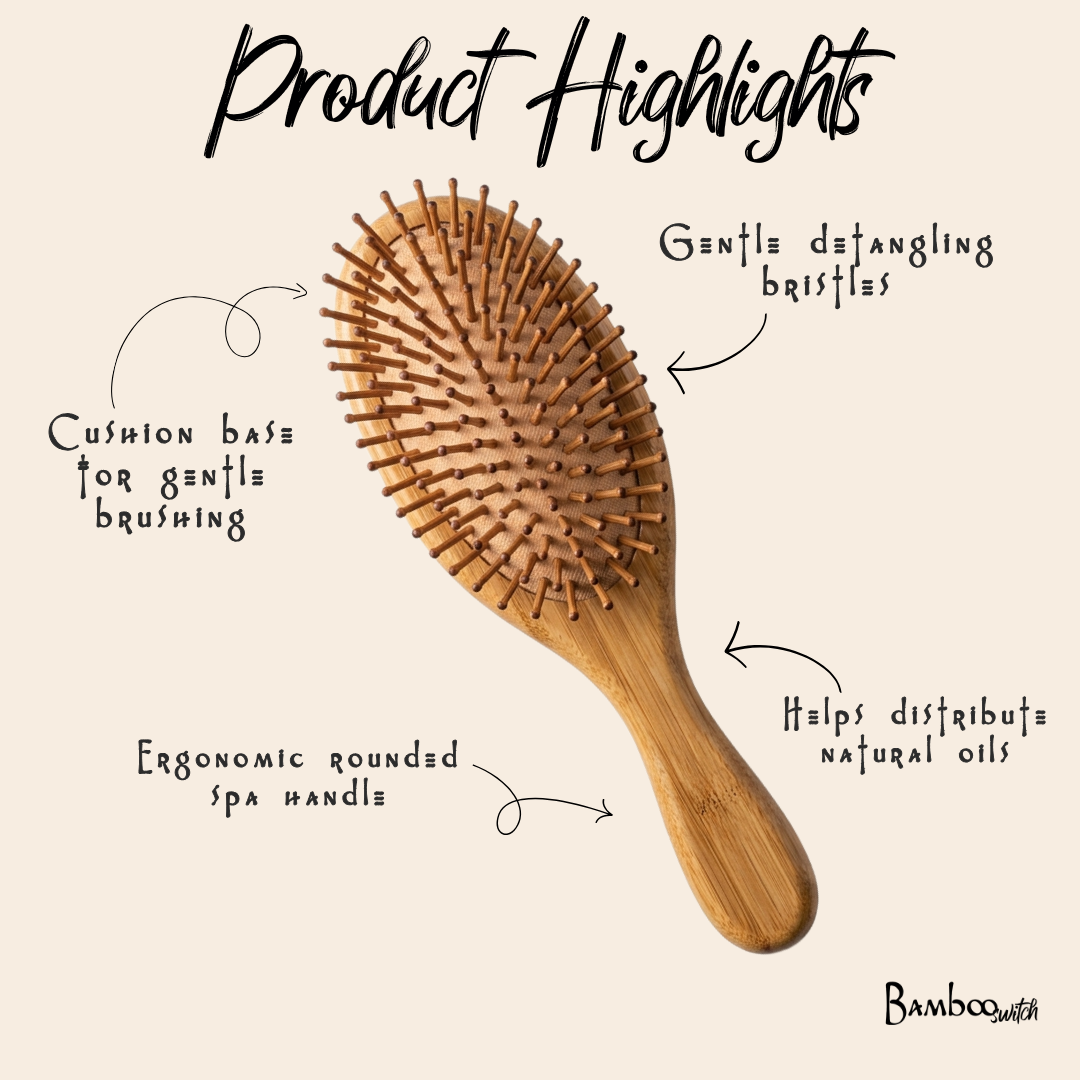 Bamboo Paddle Spa Hairbrush