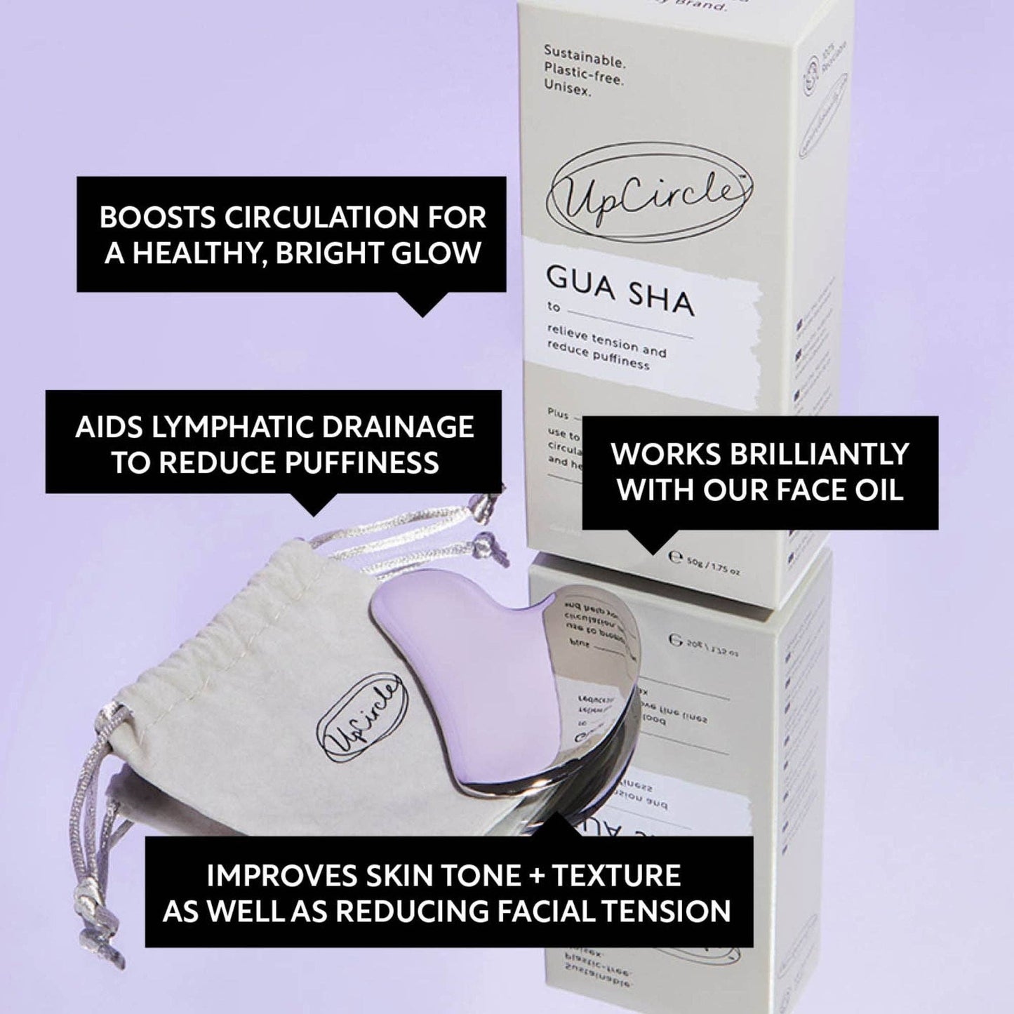 Plastic Free Eco-Friendly Gua Sha Facial Massage Tool Gift