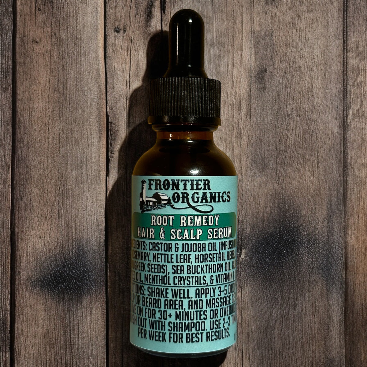 Frontier Organics Root Remedy Hair & Scalp Serum, 1 fl oz amber dropper bottle