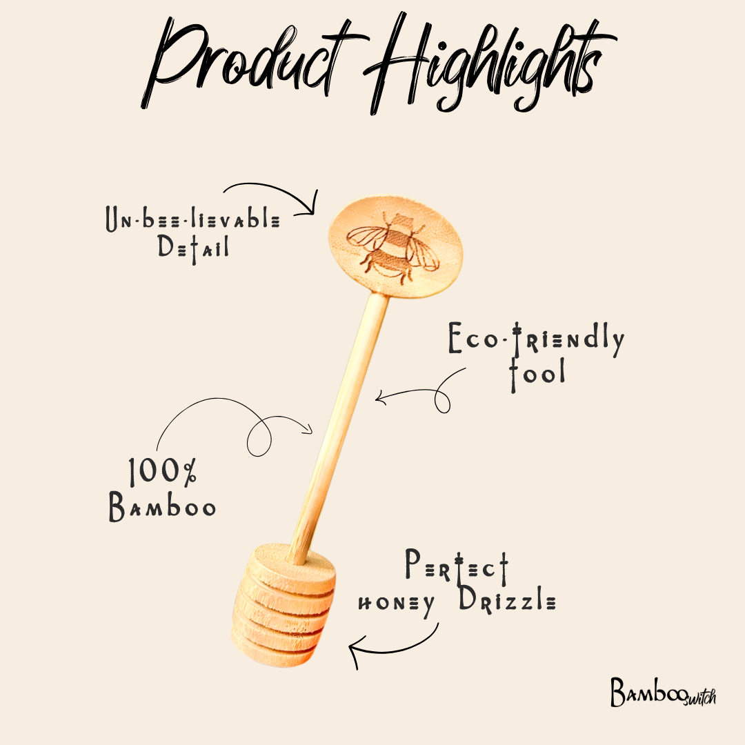 Bamboo Honey Dipper | NEW Design