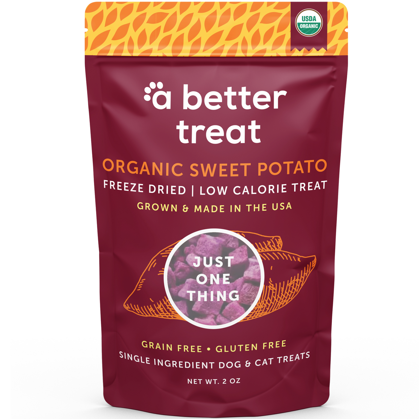 A Better Treat Organic Freeze Dried Purple Sweet Potato Dog and Cat Treats