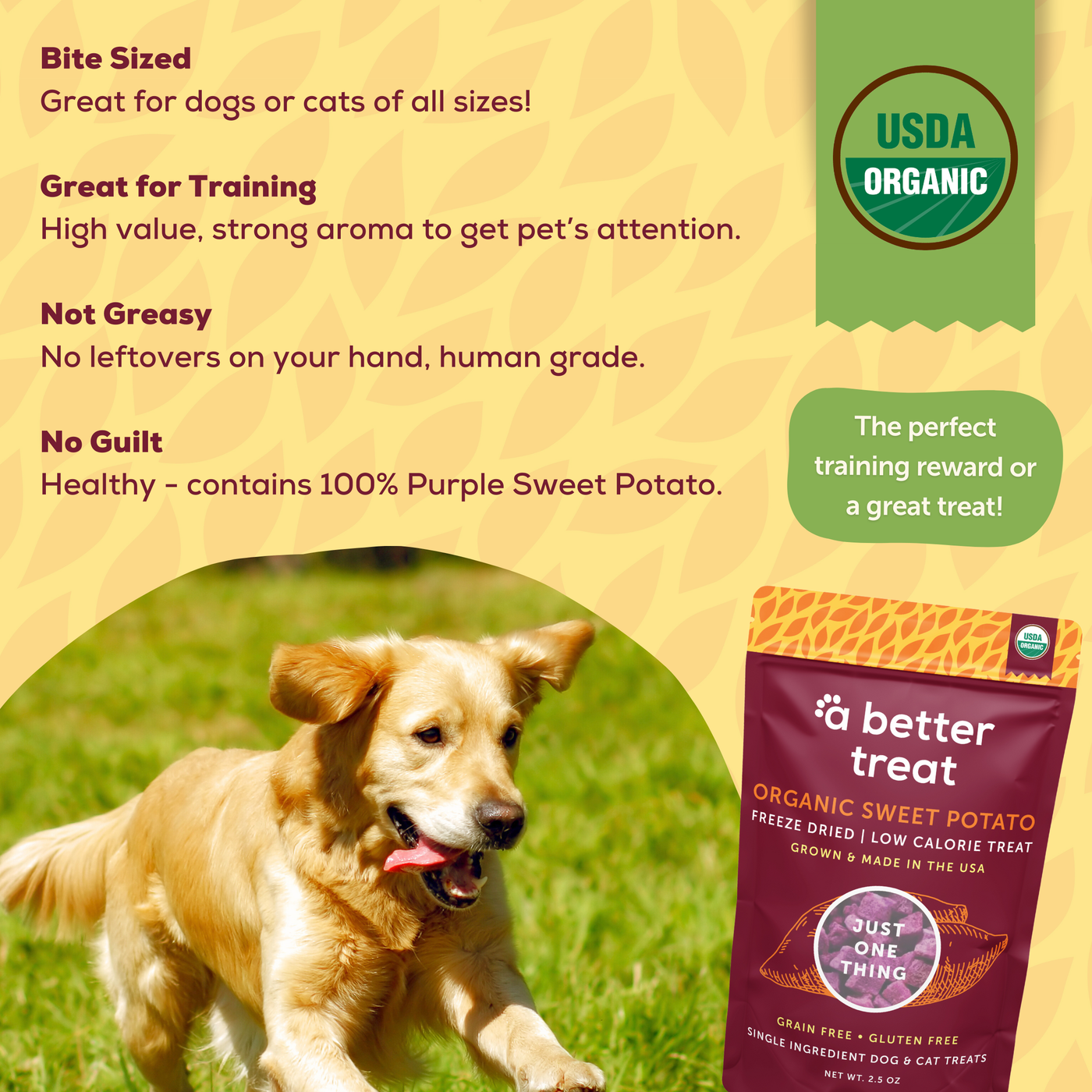 Organic purple sweet potato treats - benefits