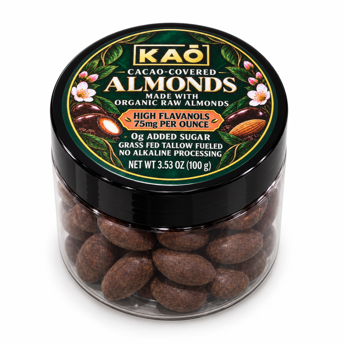 KAO Covered Almonds — Chocolate-Covered Organic Almonds