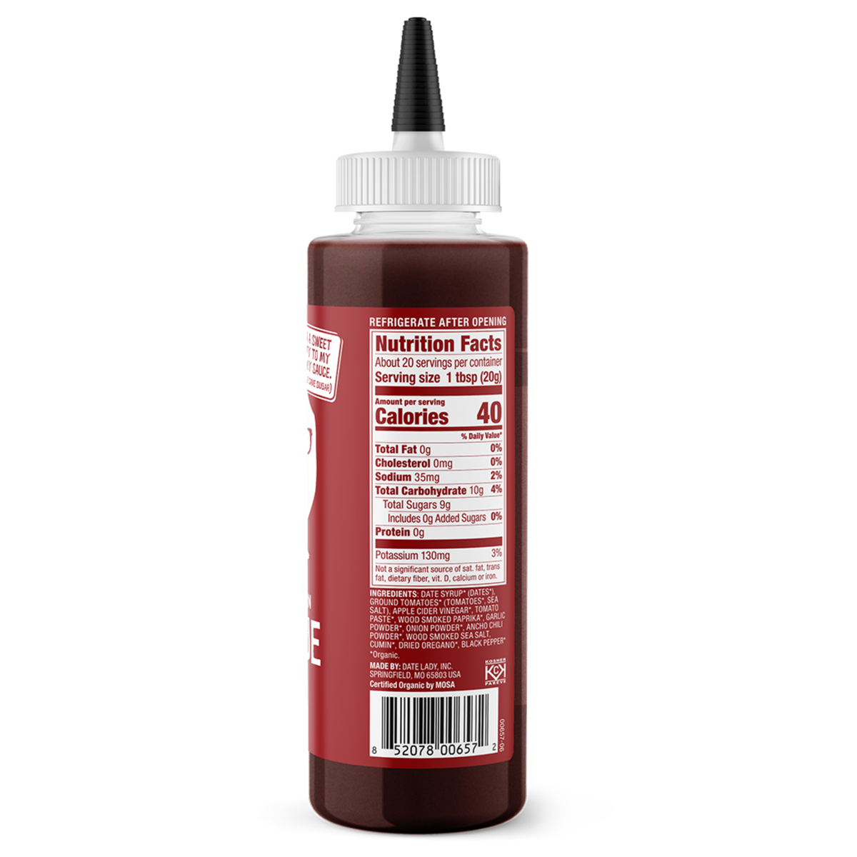 Date Lady BBQ Sauce back label