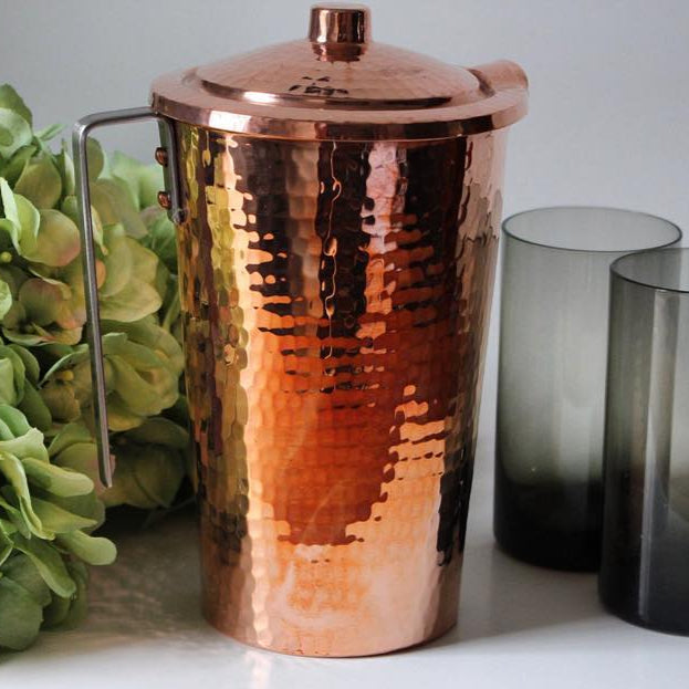 Sertodo Gangotri copper pitcher on a table