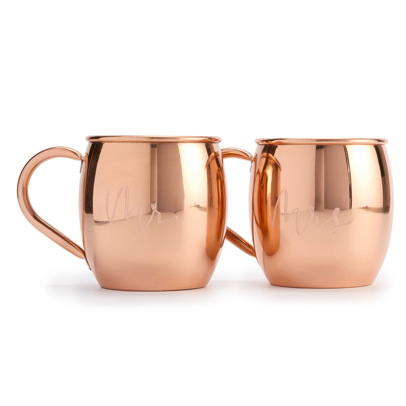 Copper Mug Company — Mr. & Mrs. Barrel Smooth Mugs (Set of 2, 16 oz)