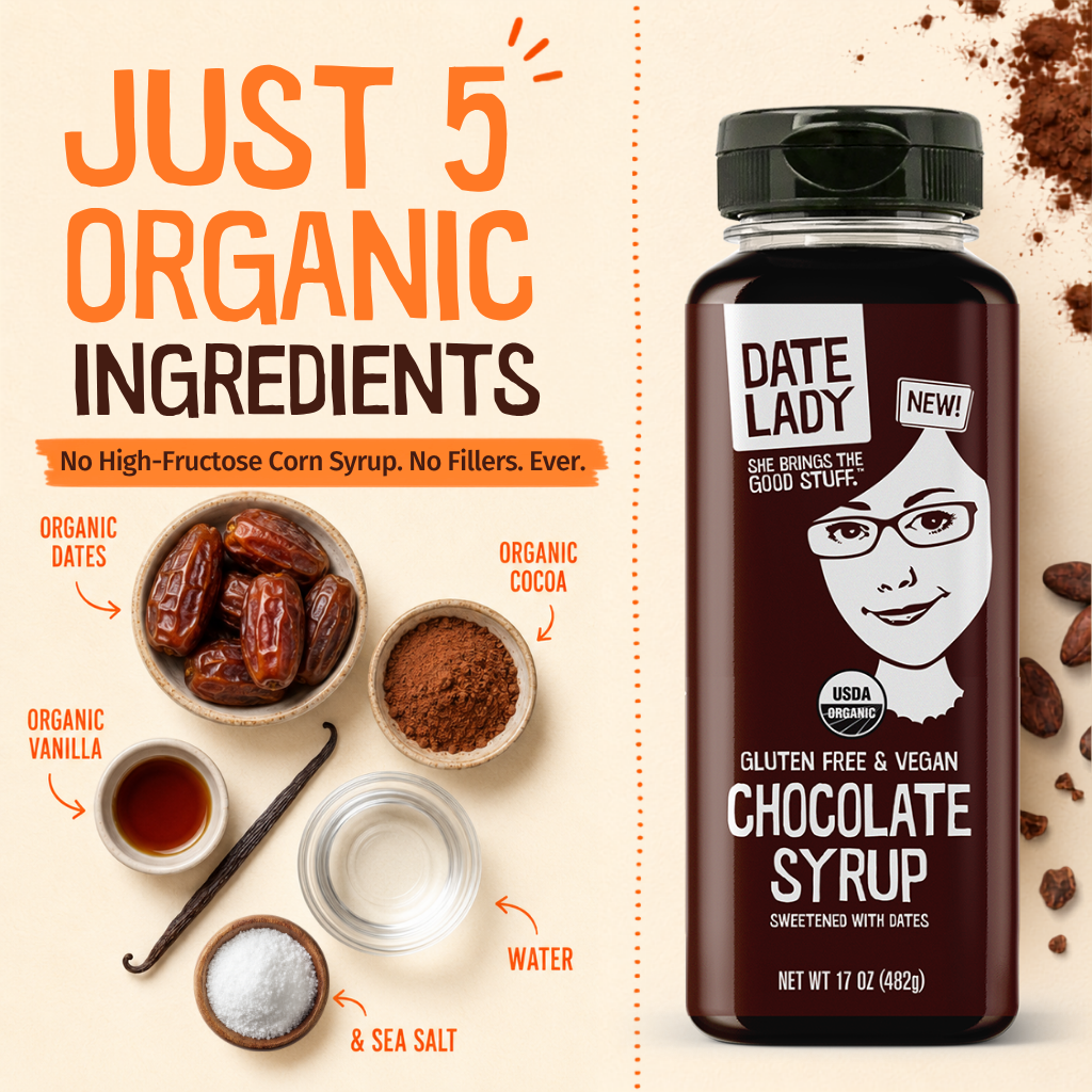 Date Lady Chocolate Syrup five ingredients