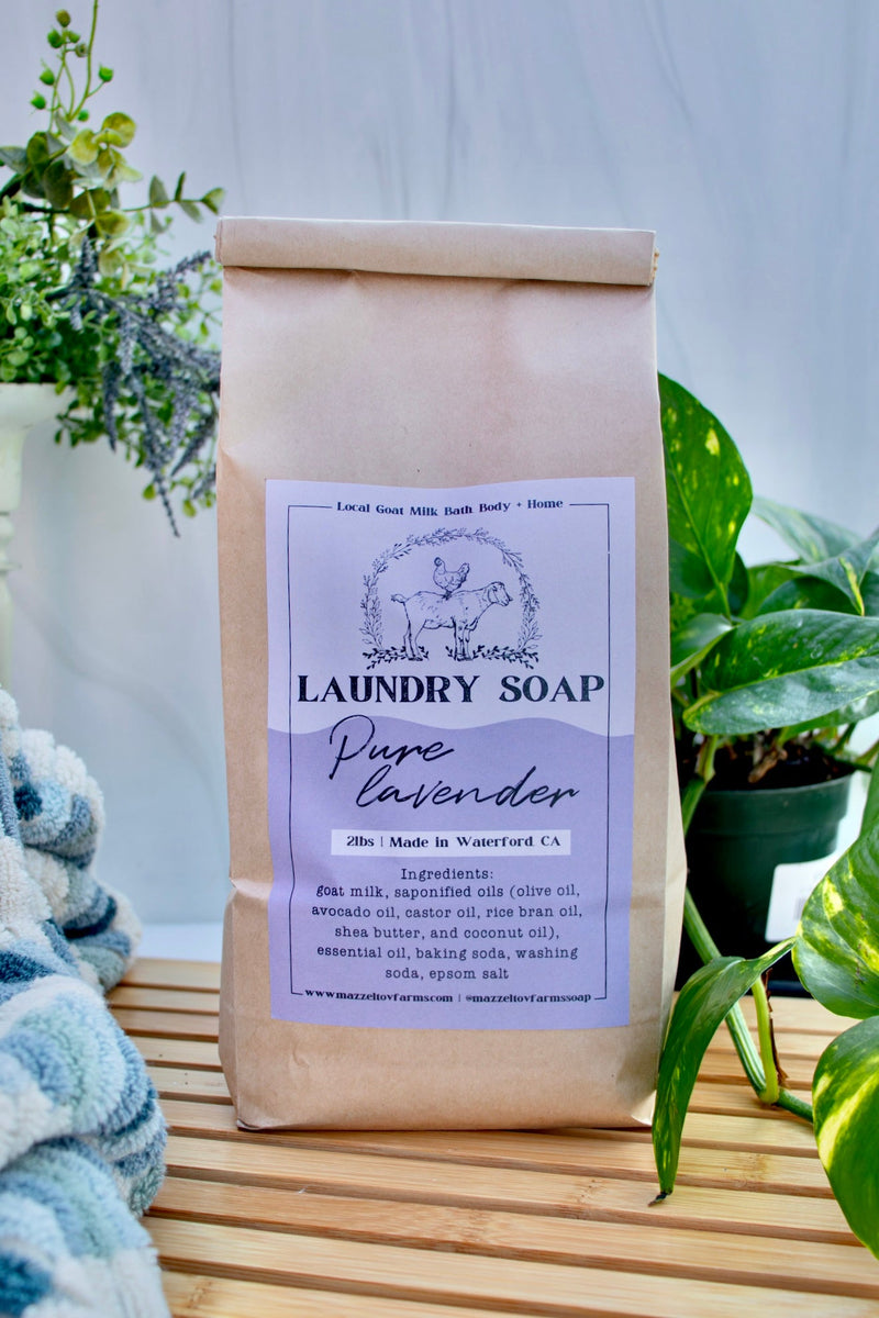 Mazzeltov Farms — Pure Lavender Goat Milk Laundry Soap