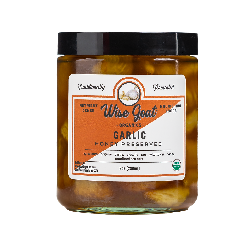 Wise Goat Organics — Honey Fermented Garlic - Raw & Organic