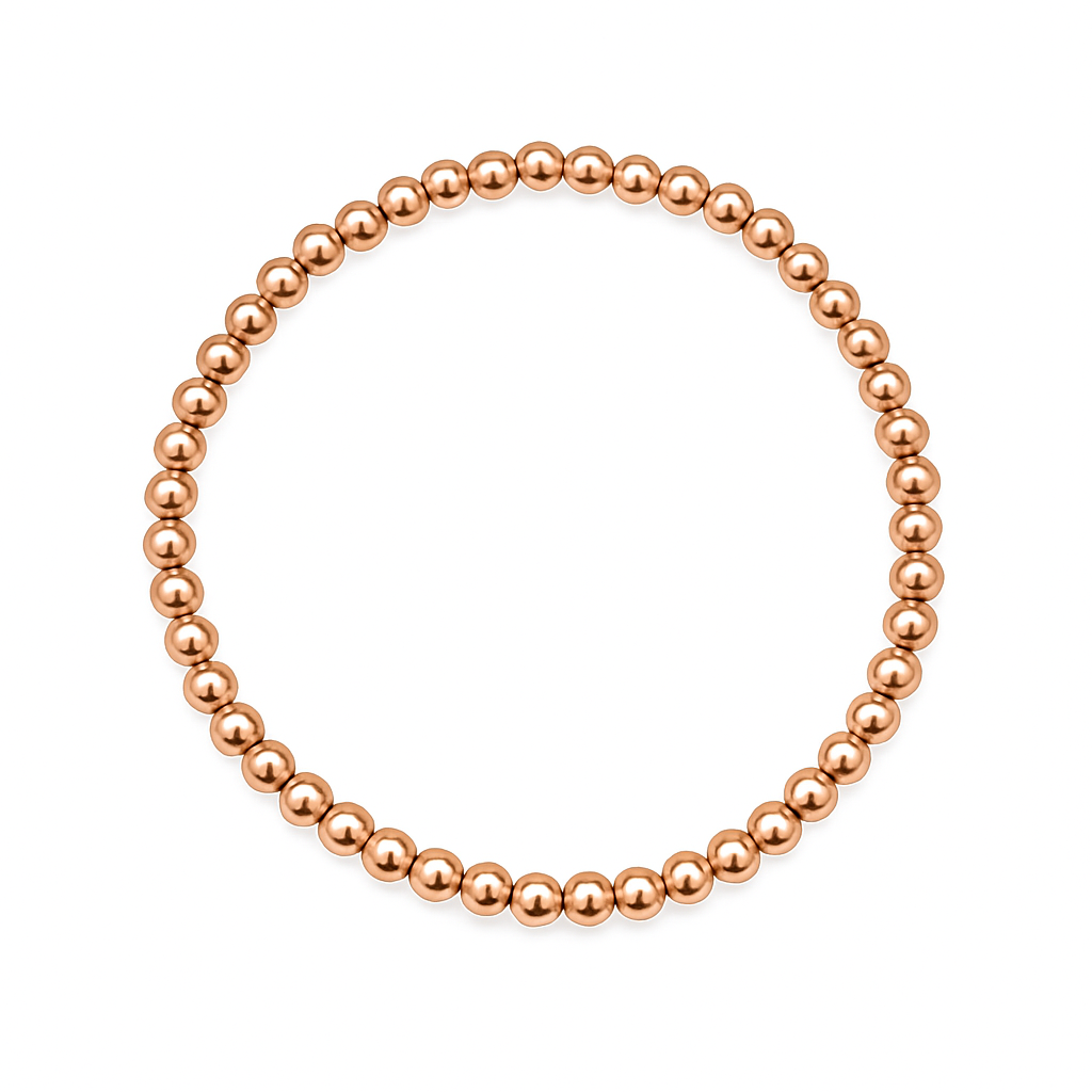 The Blue Yogi genuine solid copper bead stretch bracelet