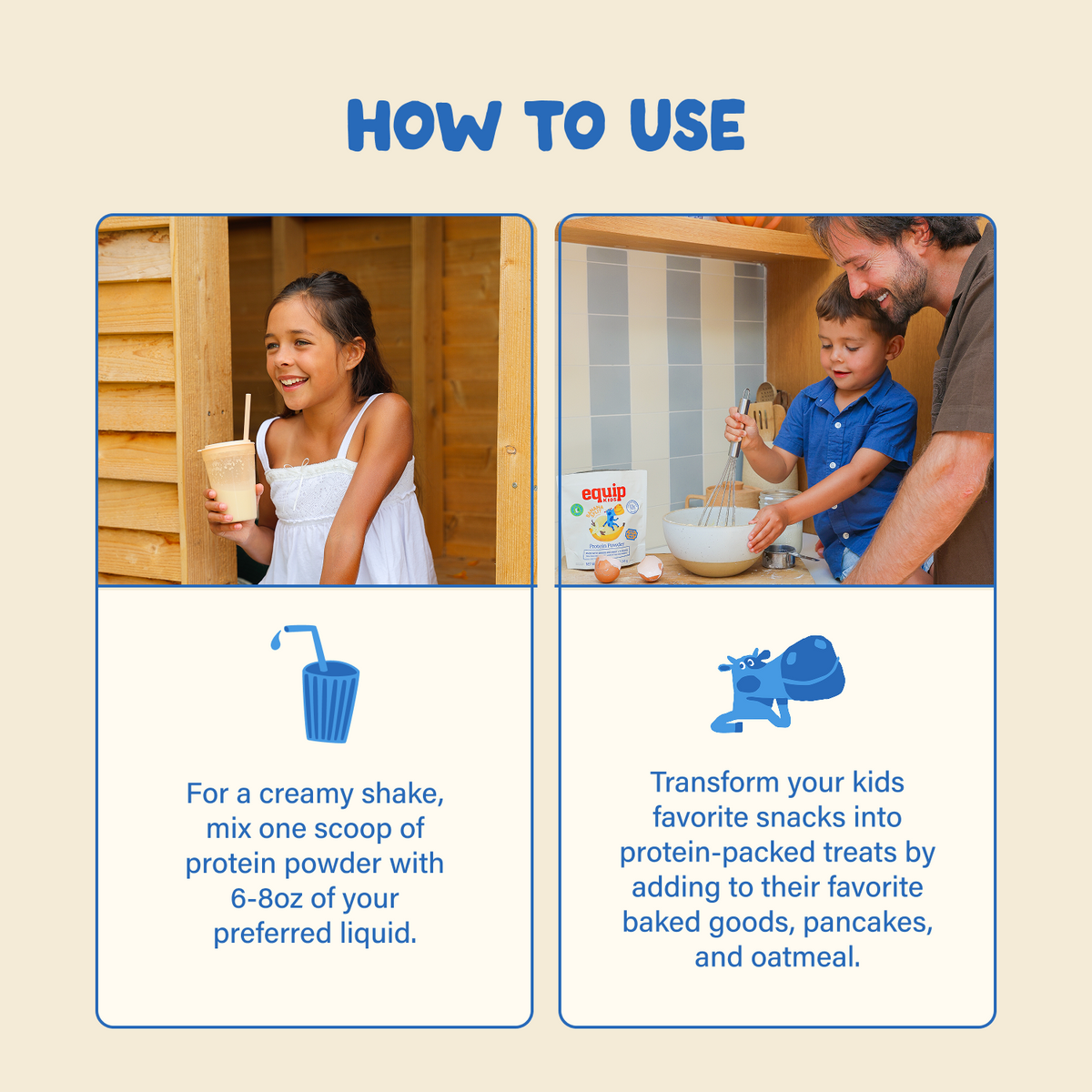How to use Equip Kids Protein Powder