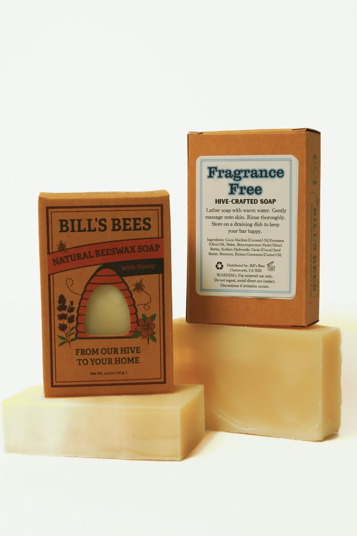 Bill's Bees Fragrance Free Soap Bar