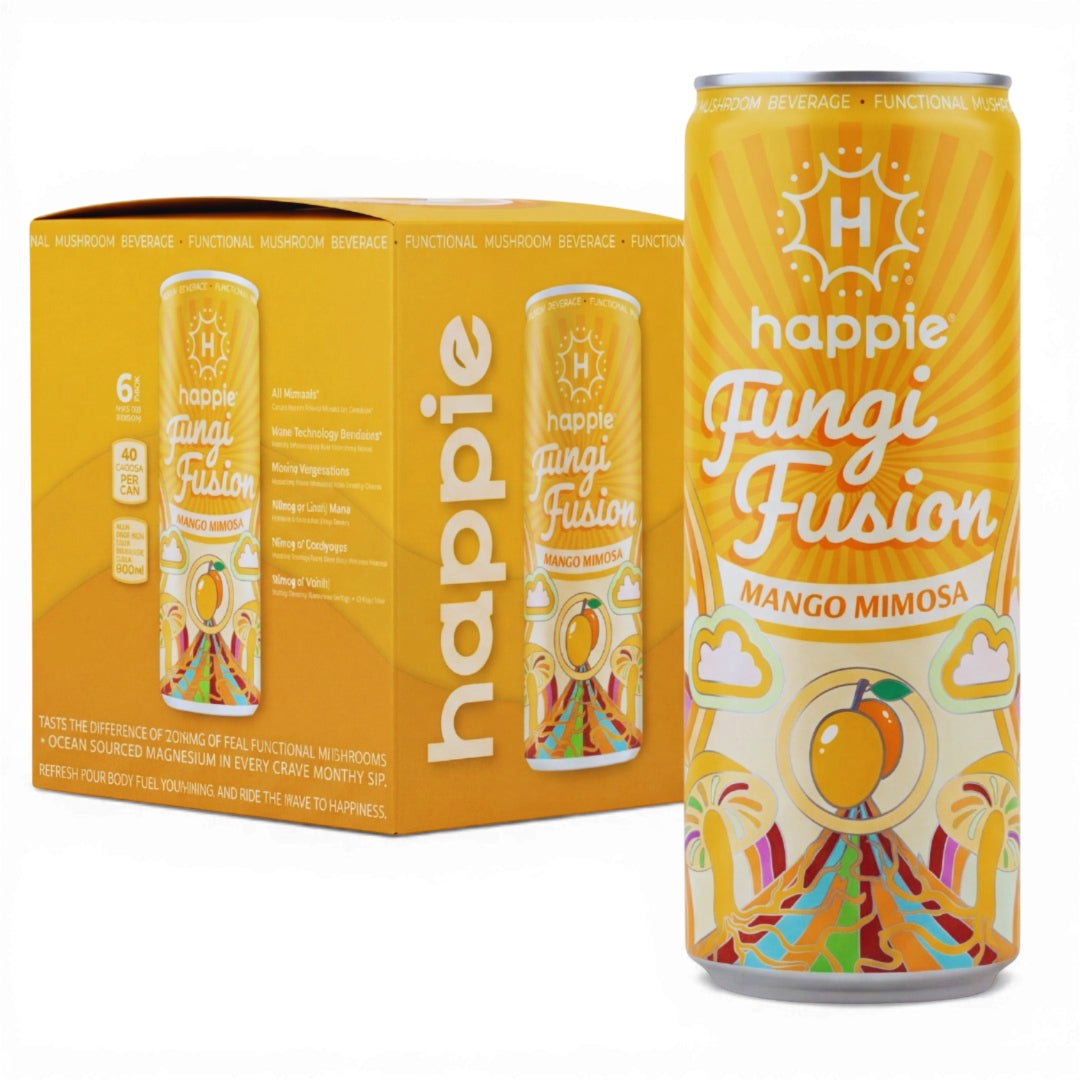 Happie Fungi Fusion Mango Mimosa Mushroom Drink